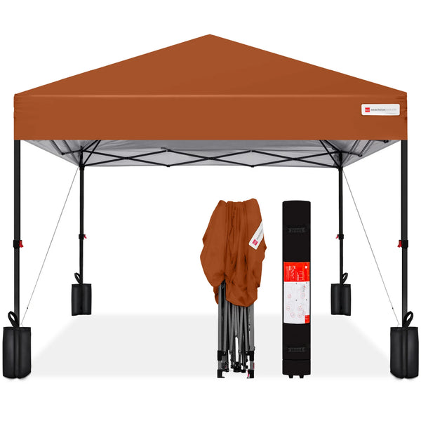 One-Person Setup Instant Pop Up Canopy w/ Case, 4 Weight Bags - 12x12ft - A18 Appears New
