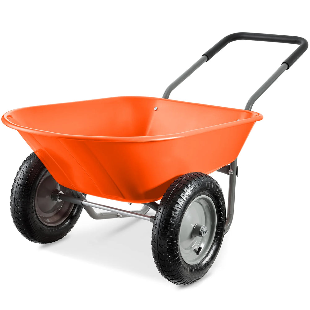 Dual-Wheel Wheelbarrow Garden Cart - D78