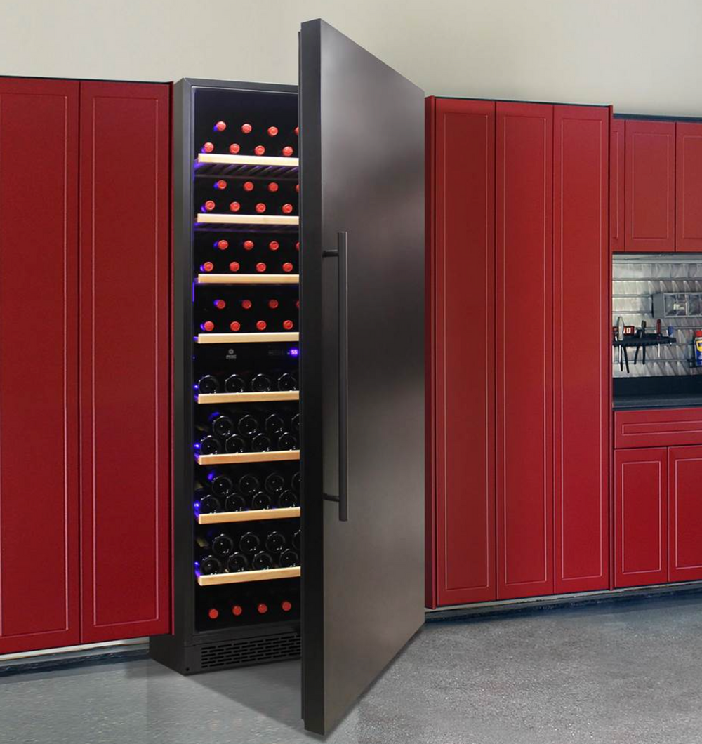 Vinotemp 29.6-in W 300-Bottles Black Dual Zone Cooling Built-In /freestanding Indoor or Outdoor Wine Cooler - E1