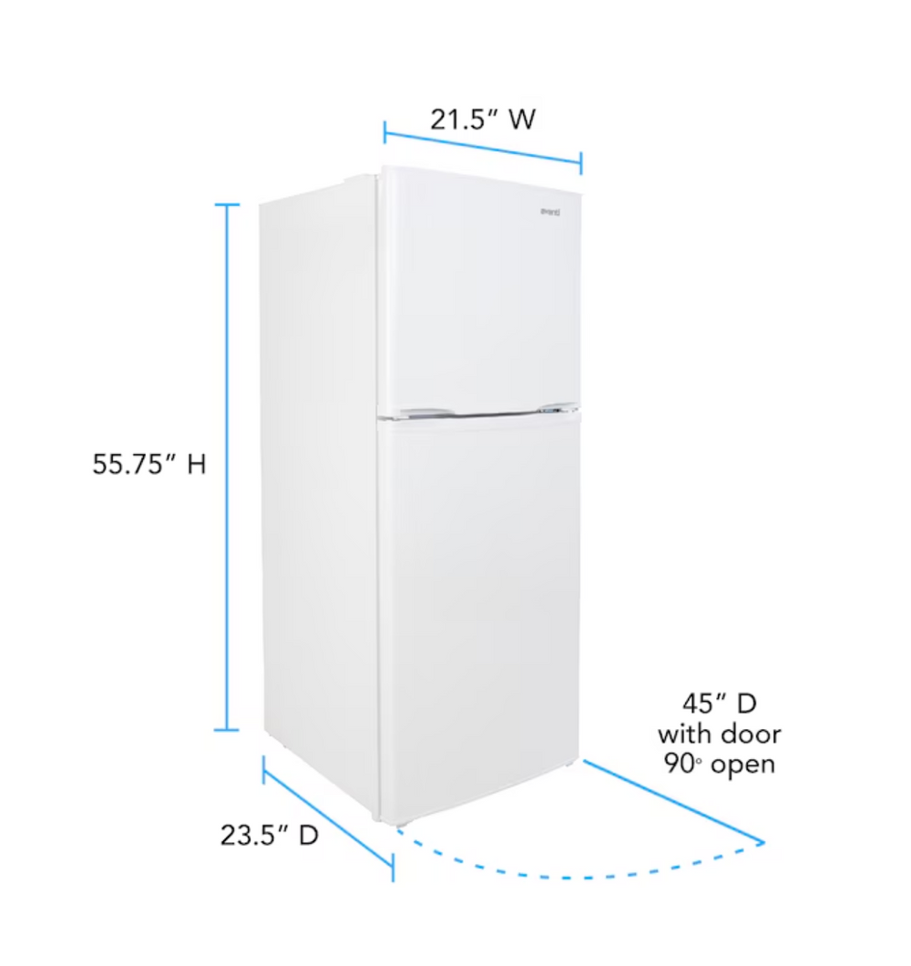 Avanti 7-cu ft Counter-Depth 22-in Wide Top-Freezer Refrigerator ( White ) ENERGY STAR Certified - E2