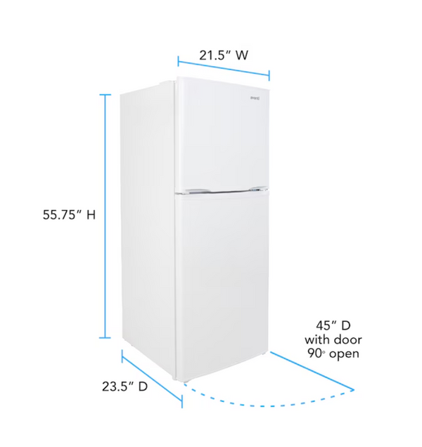 Avanti 7-cu ft Counter-Depth 22-in Wide Top-Freezer Refrigerator ( White ) ENERGY STAR Certified - E2