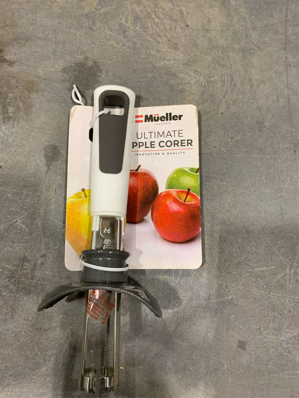 Mueller Premium Apple Corer - Easy to Use and Durable Core Remover for Pears, Bell Peppers, Fuji, Honeycrisp, Gala and Pink Lady Apples even Cupcakes   Surgical Stainless with Safety Guard -B13-1328