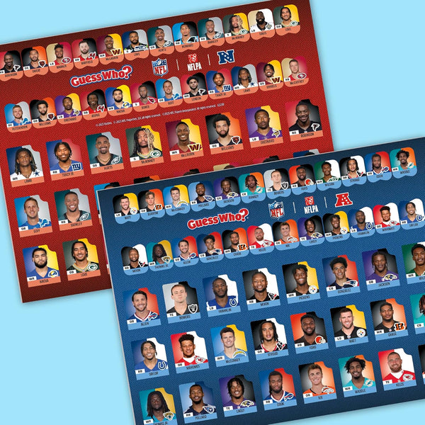 Guess Who? NFL Edition Board Game | Officially Licensed NFL Game for Kids and Families | Ages 6+ | 2 Players | 15 Mins. | Football Games 1284