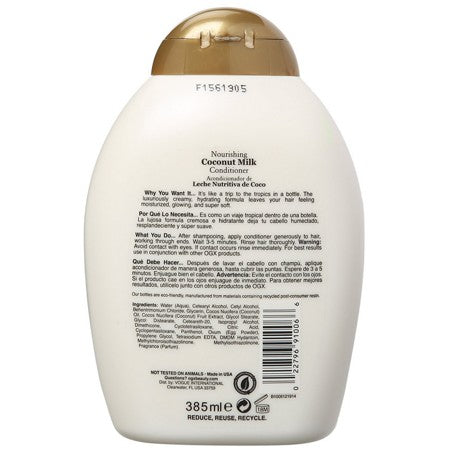 OGX Nourishing Coconut Milk Conditioner 13 oz -F9-1865