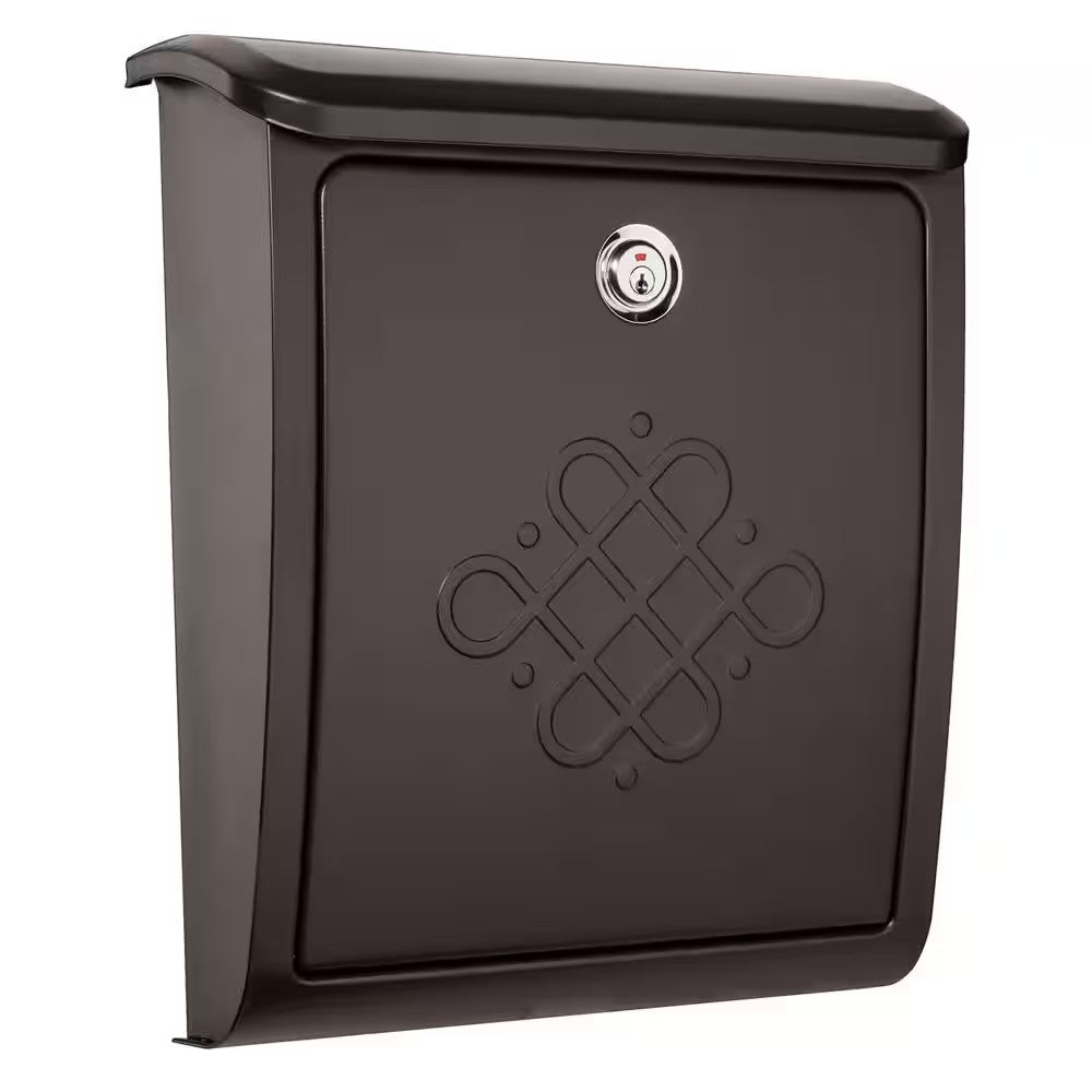 Bordeaux Rubbed Bronze, Medium, Steel, Locking, Wall Mount Mailbox 265