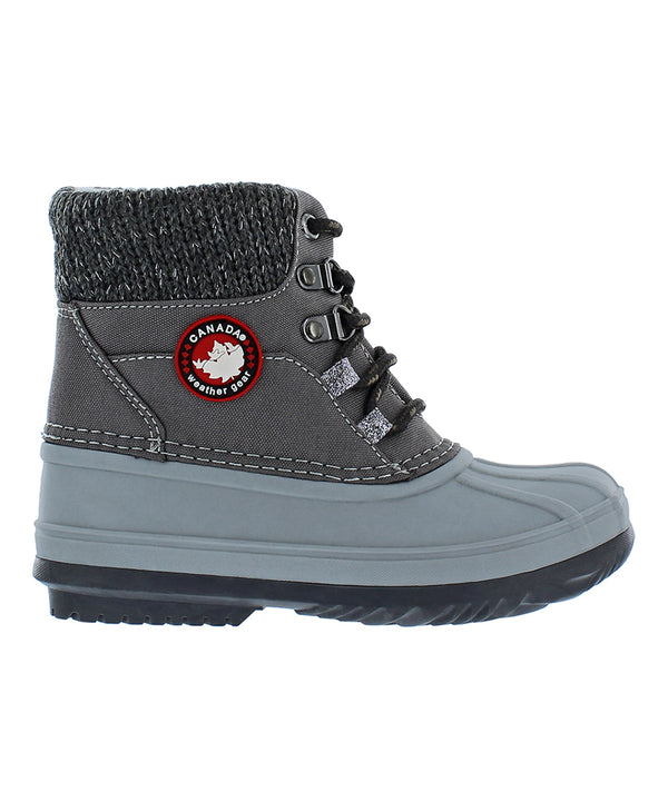 Canada Weather Gear Girls' Cold Weather Boots Grey - Gray Berrg Duck Boots - Girls size 7M - C4 - 1376