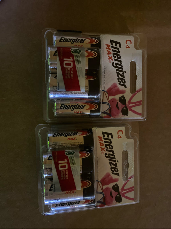 (Lot of 2) Energizer Max C Battery 4-Pack - L11 - 184