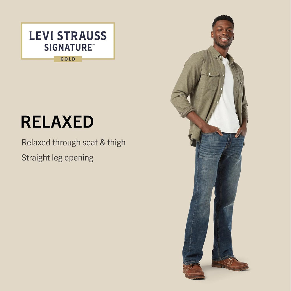 Levi Strauss Signature Gold Men's Relaxed Fit Flex Jean Pants 1371