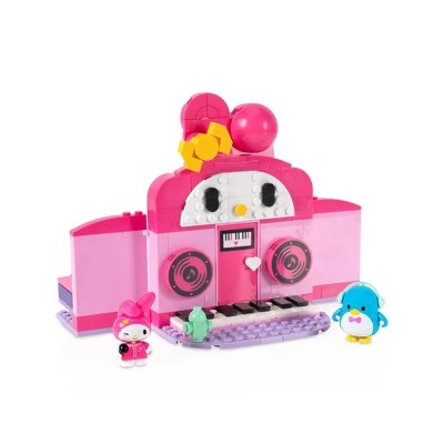 Hello Kitty Playset & 2_1.5" Buildable Figures Sanrio Medium Building Set - My Melody's Music Shop - L9 - 483