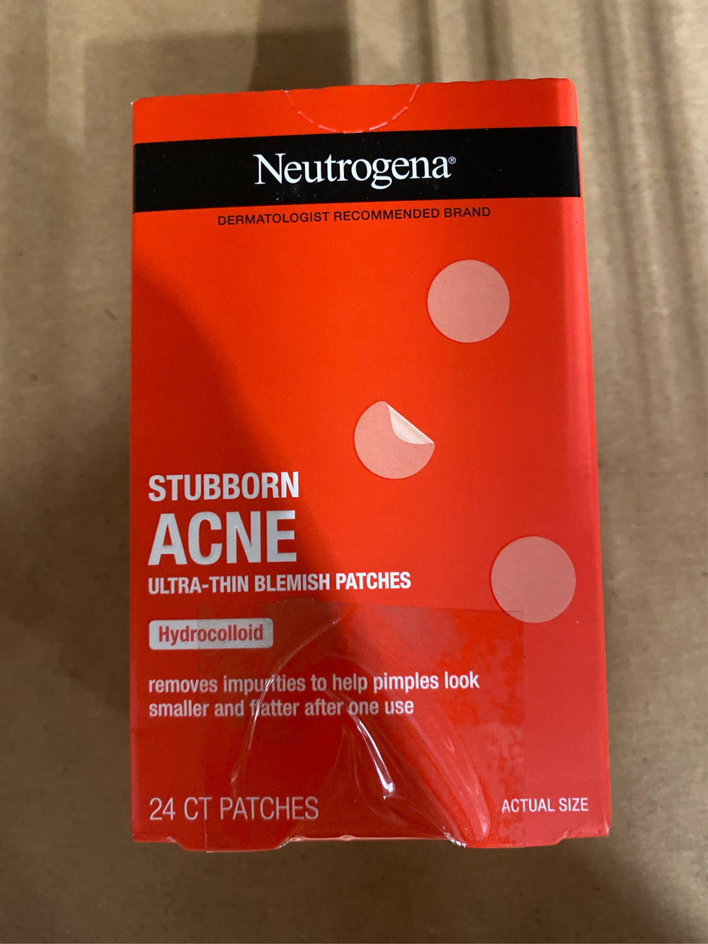 (Lot of 2) Neutrogena Stubborn Acne Patches - Ultra-Thin Hydrocolloid Spot Stickers - 24ct - K3 - 1443
