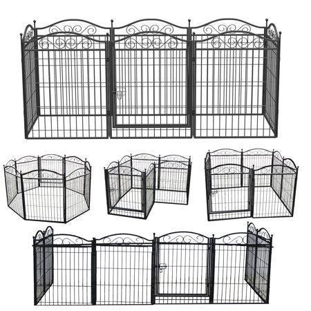 BingoPaw Folding 8-Panel Heavy Duty Metal Pet Pen Dog Exercise Fence - C8 - 439