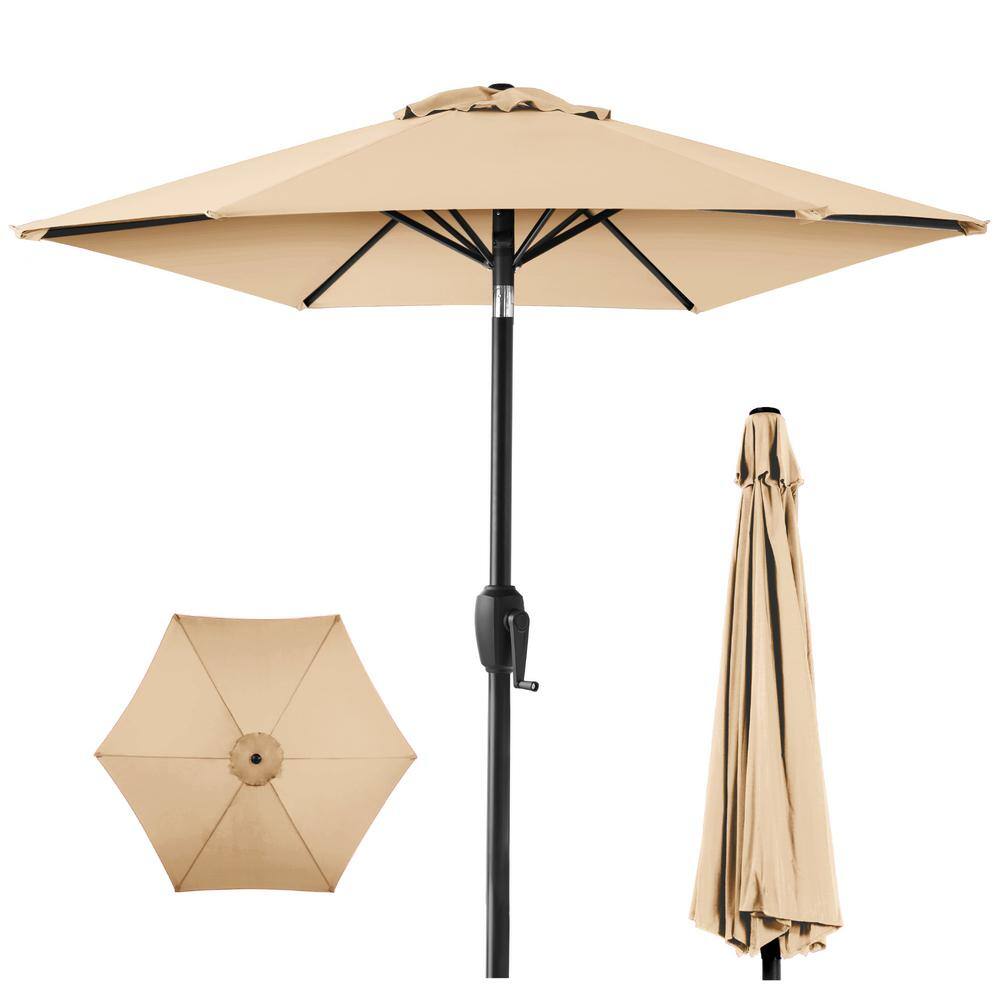 Sand 7.5 ft. Outdoor Market Patio Umbrella with Crank and Tilt - L3 - 350