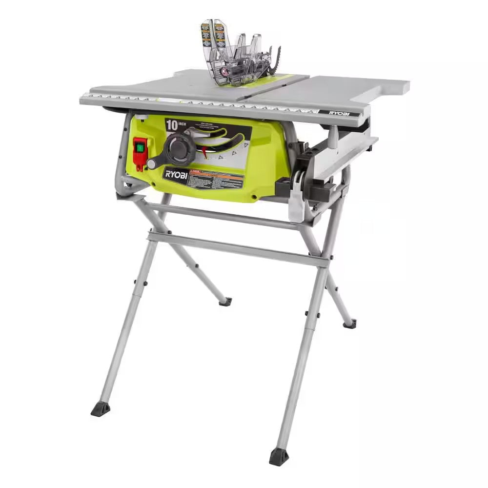 15 Amp 10 in. Compact Portable Jobsite Table Saw with Folding Stand L414 - Tested and Working