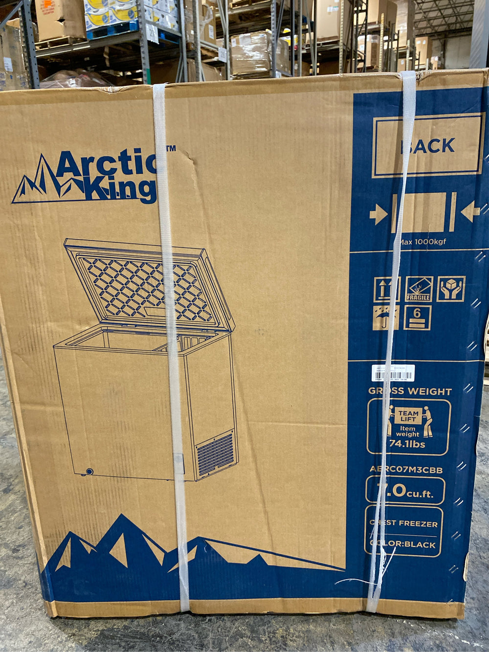 Arctic King 7.0 Cu ft Chest Freezer, Convertible, Black