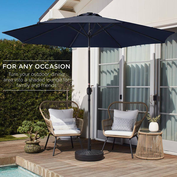 Best Choice Products 10 ft. Market Tilt Patio Umbrella in Navy Blue -L7-1557