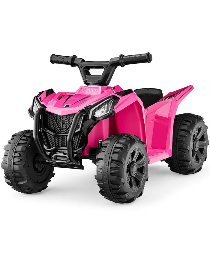 6V Kids Ride-On 4-Wheeler Quad ATV Car w/ 1.8mph Max Speed, Treaded Tires - Pink - NO SIZE - 326