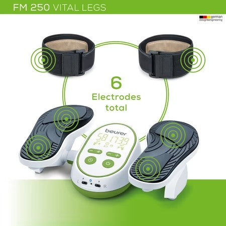 Beurer Vital Legs EMS Booster for Circulation on Feet & Calves, Reduces Swelling & Cramps, FM250 - C2 - 1270
