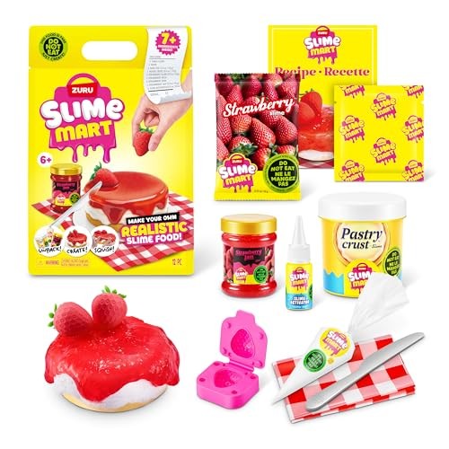 Slime Mart Small Bag Strawberry Cheesecake Pretend Play Food Themed DIY Slime Craft Toys by ZURU - 620