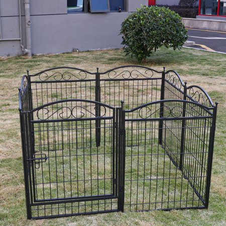 BingoPaw Folding 8-Panel Heavy Duty Metal Pet Pen Dog Exercise Fence - C8 - 439