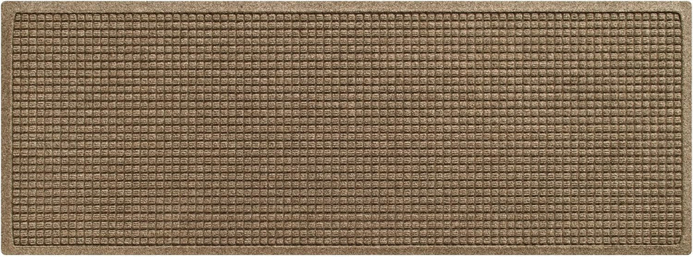 WaterHog Squares Front Door Mat Indoor Outdoor Entrance, Absorbent All-Weather Doormat with Non-Slip Rubber Backing, Dirt & Moisture Trapper, Low Profile, Easy Clean, Made in USA, 22"x60" Camel - J11 - 614