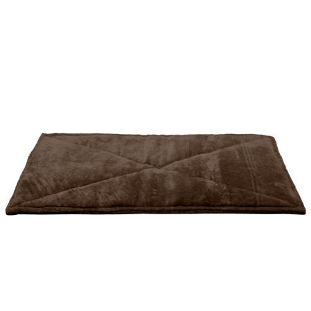FurHaven Pet Products ThermaNAP  Faux Fur Self-Warming Pet Bed Mat - Espresso, Large -L13-0613