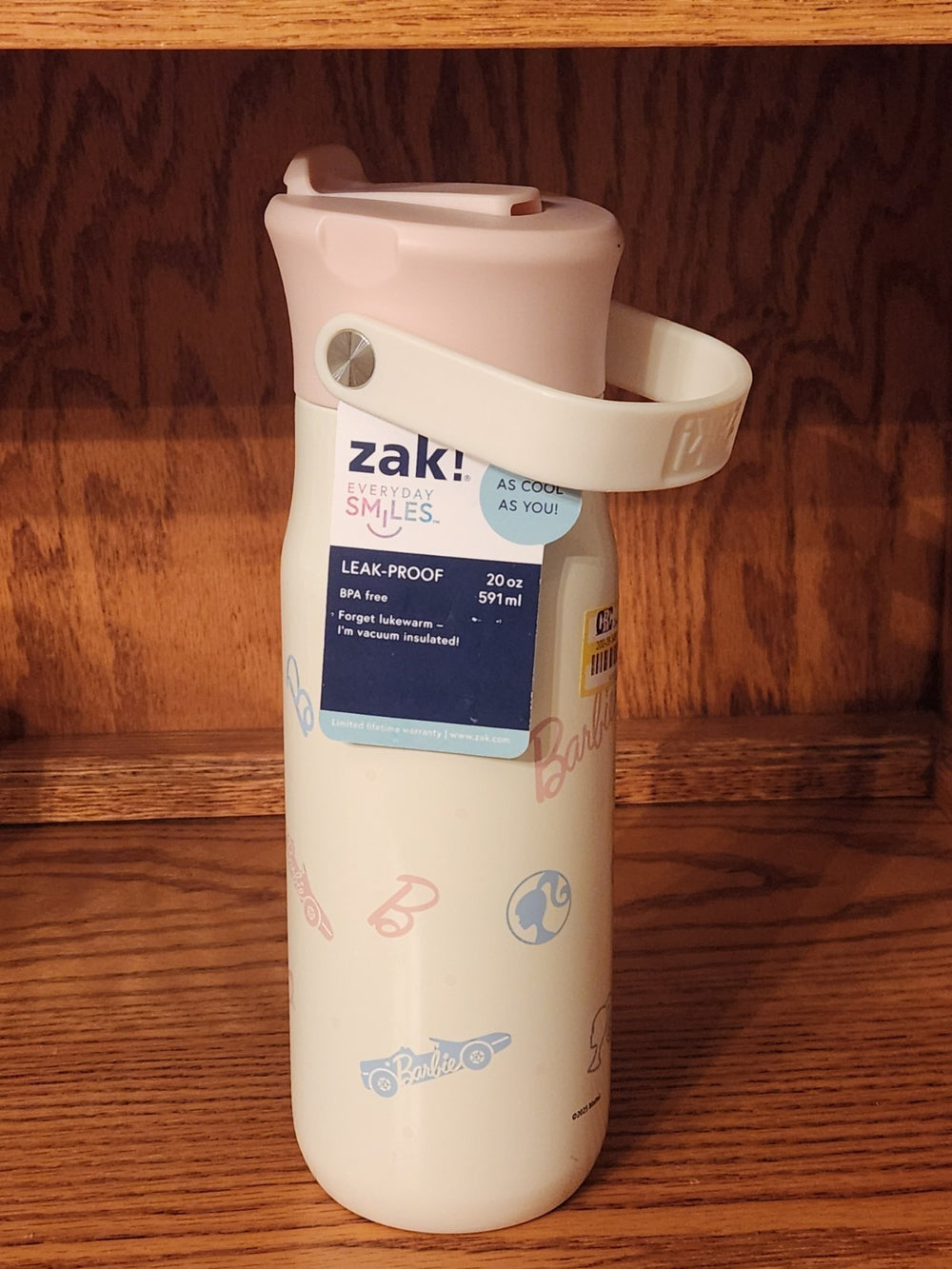 New Zak Barbie 20oz Stainless Steel Insulated Water Bottle - BPA FREE 991