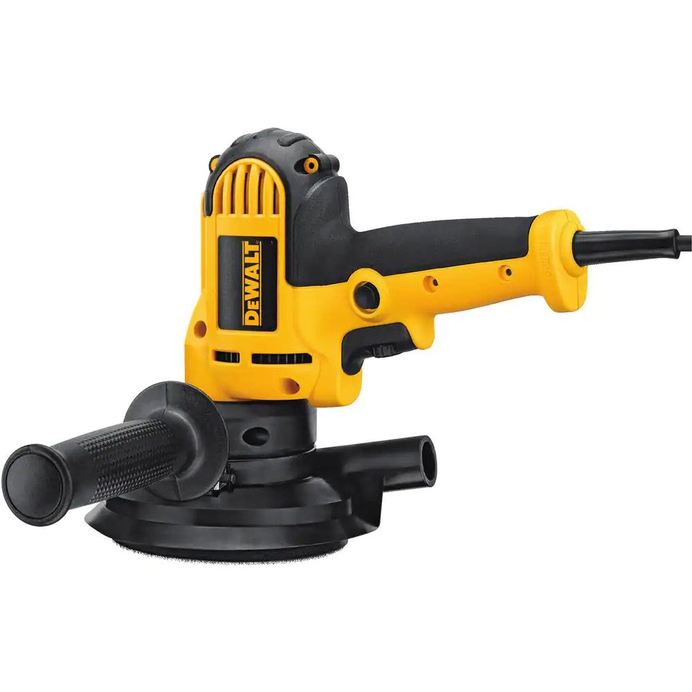 DEWALT 6 Amp Corded Variable Speed Disk Sander with 5 in., 8 Hole Hook and Loop Pad, Dust Shroud and Wrench L27 - Tested and Working