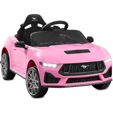 Best Choice Products Kids 12V Electric Ride-On Car Officially Licensed Ford Mustang w/ Remote, LED Lights - Pink - D6 - 1455
