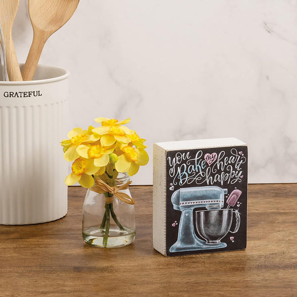 You Bake My Heart Happy Chalk Sign -L12-0667