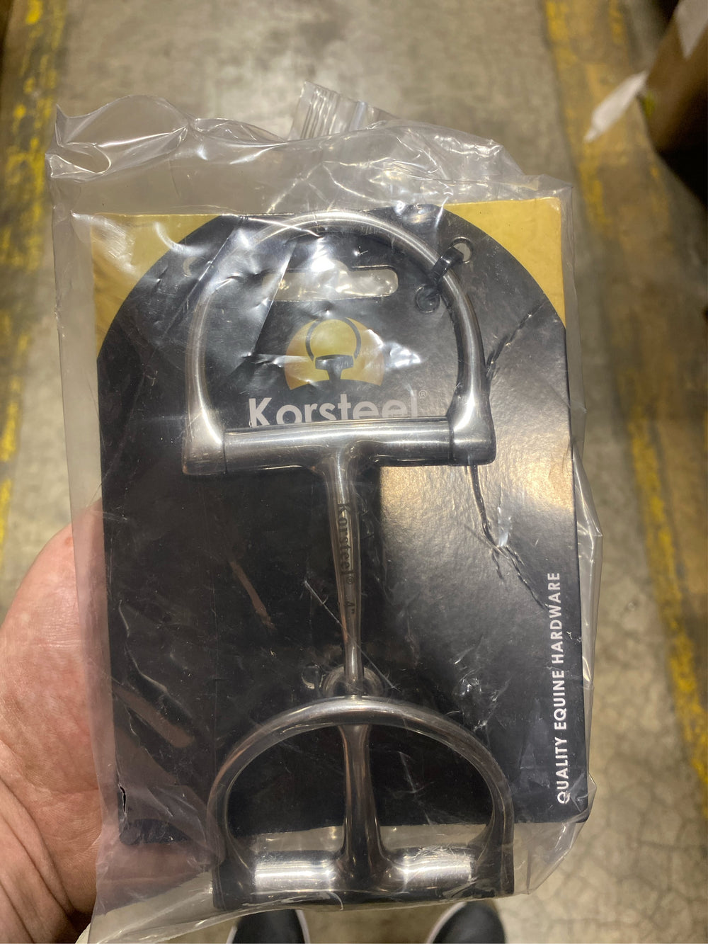 Korsteel Stainless Steel Jointed Dee Ring Snaffle Bit, 4" - K11 - 591