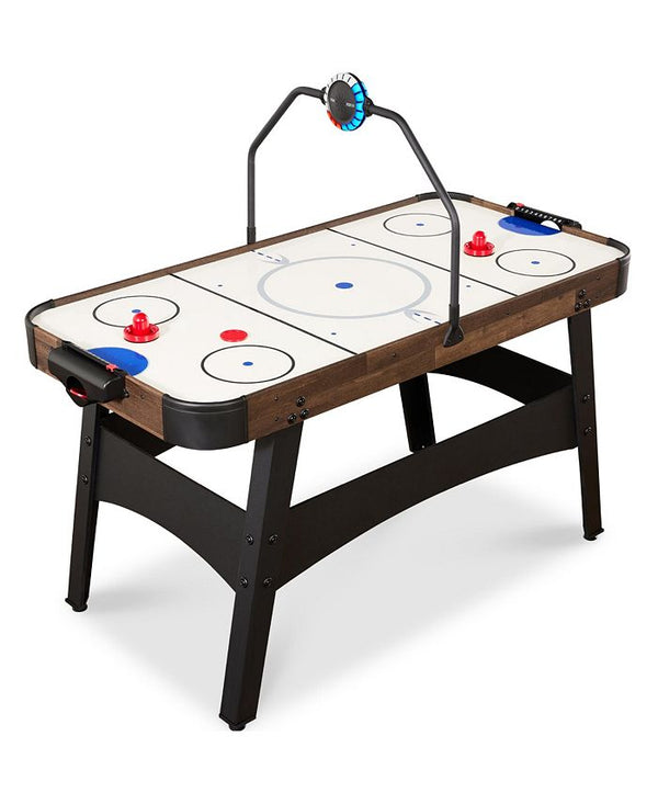 Best Choice Products 54in MDF Air Hockey Game Table w/ LED Lights, Scoreboard, Powerful Motor - Brown - No Size - H6 - 1