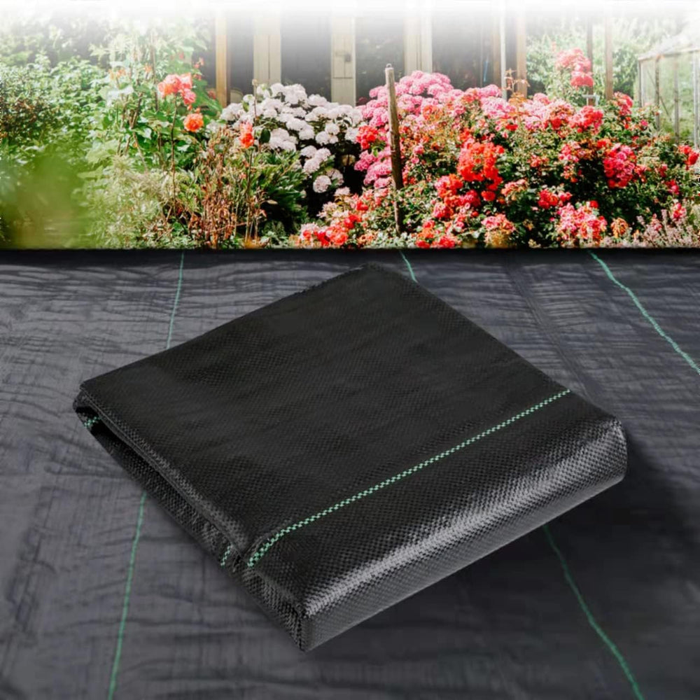 3ftx50ft Weed Barrier Landscape Fabric Heavy Duty Weed Block Gardening Ground Cover Mat, Weed Control Garden Cloth  Woven Geotextile Fabric for Underlayment Commercial Driveway Fabric 1356