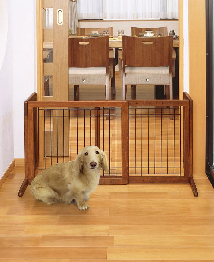 Richell Freestanding Pet Gate - Small - Brown - S - M4 - 646