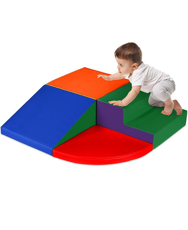 Best Choice Products 4-Piece Kids Climb & Crawl Soft Foam Block Playset Structures for Child Development - Multi - NO SIZE - 1528