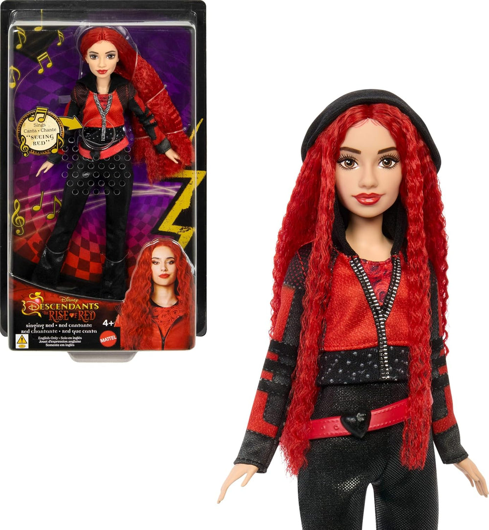 Mattel Disney Descendants: The Rise of Red Doll   Singing Doll with Movie-Inspired Clothes & Accessories, Sings  Red  1358
