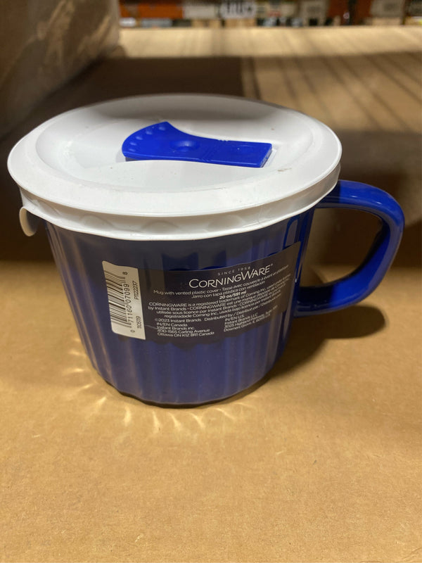 French White 20-Oz Blueberry Mug with Lid -C9 - 1253