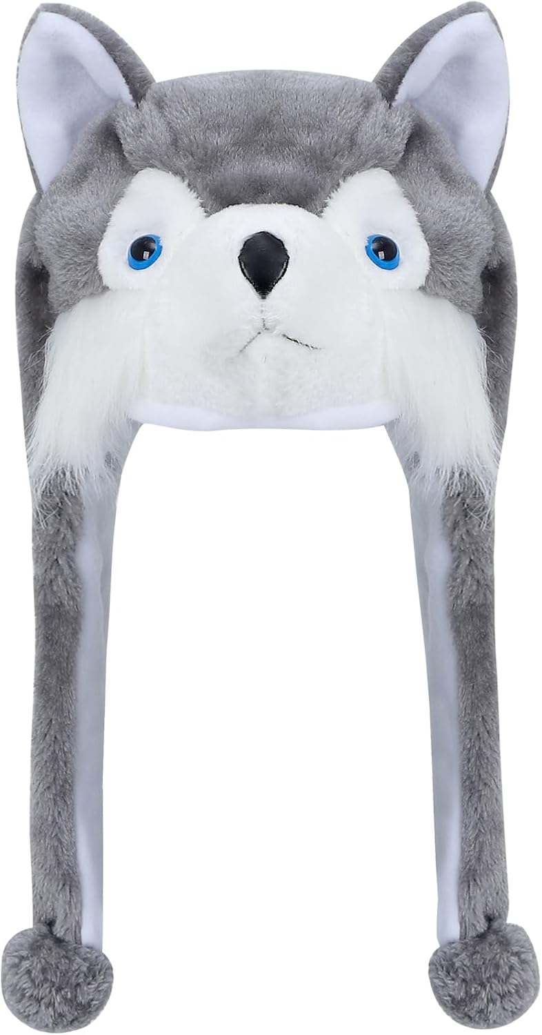 MK MATT KEELY Plush Cute Animal Hat Super Soft Hat with Ear Flaps Funny Warm Cozy Fleece Hat for Kids & Teens - 590