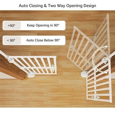 unipaws Upgraded Extra Tall Cat Gate, 35"-51"W, 75"H - A3 - 413