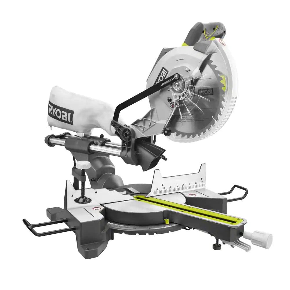 RYOBI 15 Amp 10 in. Corded Sliding Compound Miter Saw with LED Cutline Indicator L405 - Tested and Working