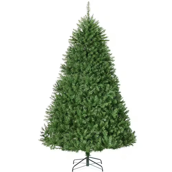 9 ft. Unlit Hinged Douglas Fir Artificial Christmas Tree Decoration with Metal Stand - K44