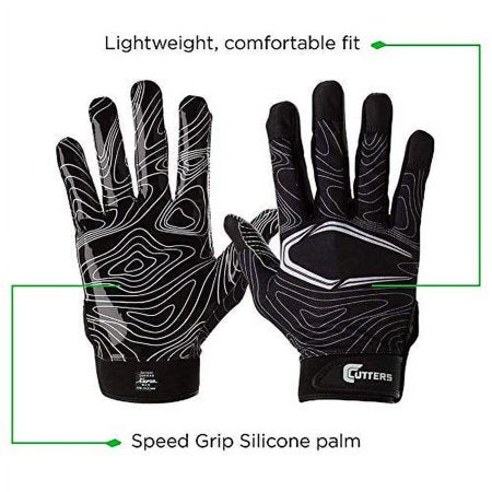 Cutters Game Day Receiver Gloves Youth S/M - C14 - 556
