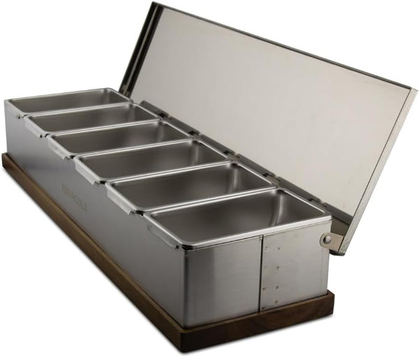 6‑Slot Stainless Condiment Carrier Set — G28
