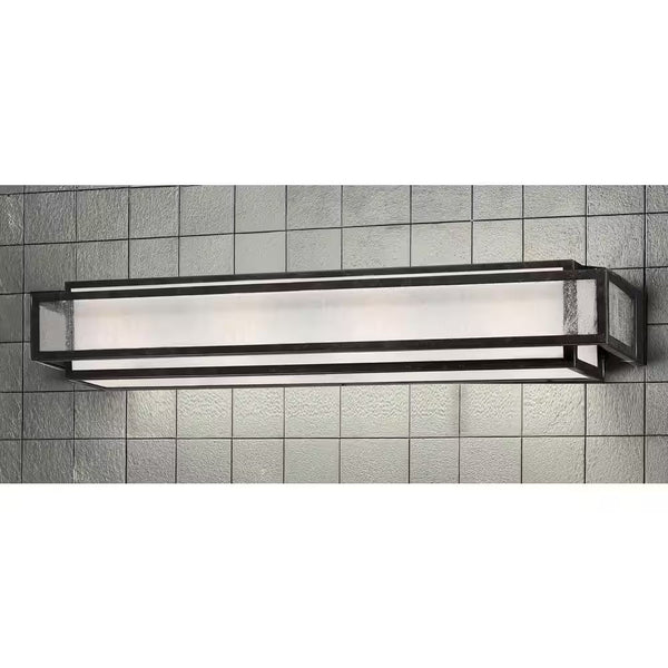 4-Light Aged Black Charcoal Bath Light - B1 - 0311