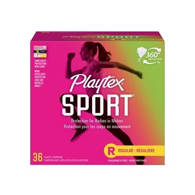 Playtex Sport Tampons - Plastic - Unscented - Regular - 36ct - C2 - 1293