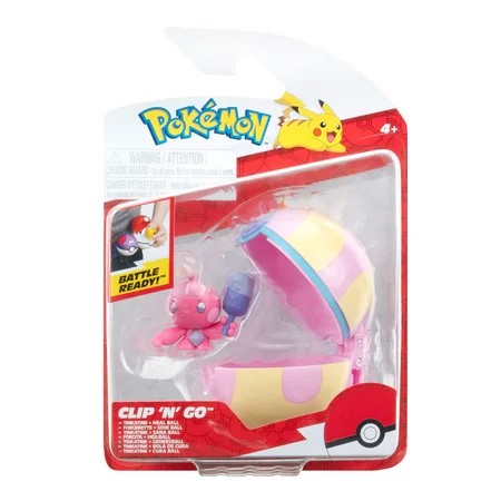 Pokemon Clip  N  Go Tinkatink and Heal Ball - Includes 2 inch Battle Figure and Heal Ball Accessory - 554