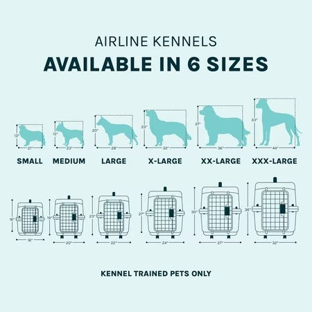 SportPet Designs Airline Approved Plastic Dog Kennel with Wheels, XXX-Large - H9 - 1931