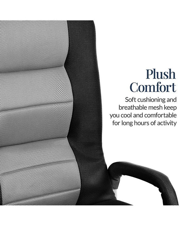 Best Choice Products 360-Degree Swivel Gaming Floor Chair w/ Armrest Handles, Foldable Adjustable Back - Gray -H3-1948