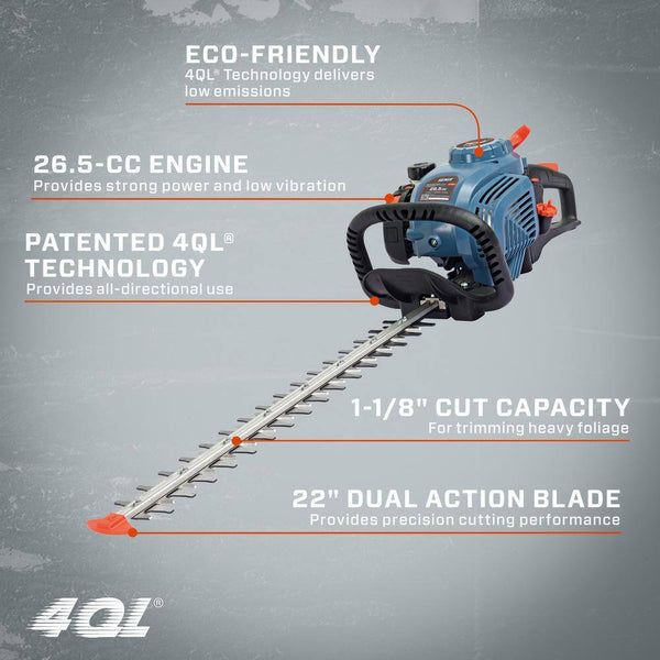 26.5 cc Gas 4 -Stroke Hedge Trimmer with a 22 in. Bar 1563