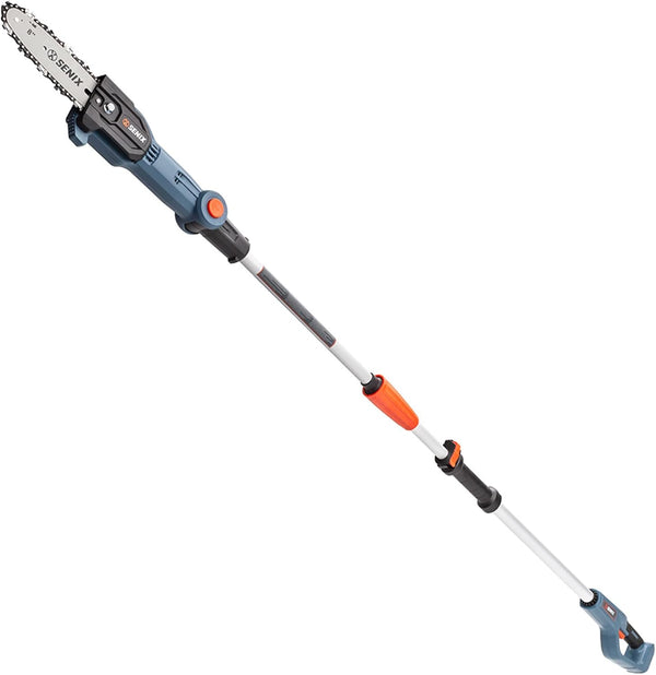 SENIX CSPX2-M-0 8-Inch 20 Volt Max* X2 Cordless Brushless Pole Saw, Battery Pole Saw, Cordless Chainsaw Tree Trimmer With 7.5-ft Telescoping Handle & Articulating Head, Tool Only, Battery Not Included - 1647