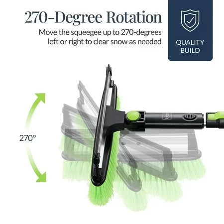 Best Choice Products 39" Extendable Snow Brush with Squeegee & Ice Scraper, Auto Snow Brush, Auto Ice Scraper - Lime - K5 - 427